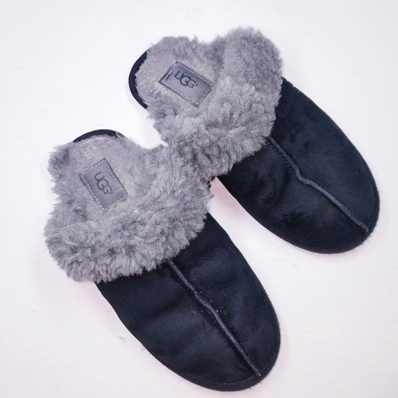 🌸 UGG | Scufette Suede and‎ Sherpa Slippers size 6.5 - Picture 3 of 9